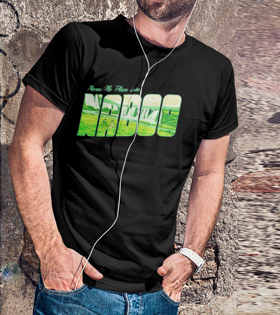 Anakin Skywalker Padme Amidala Star Wars There Is No Place Like Naboo Scenic Waterfalls T-Shirt