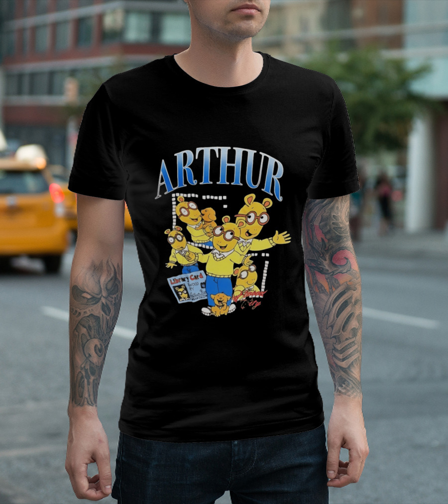 Arthur Read And Pal Library Card Elwood City PBS Kids T-Shirt
