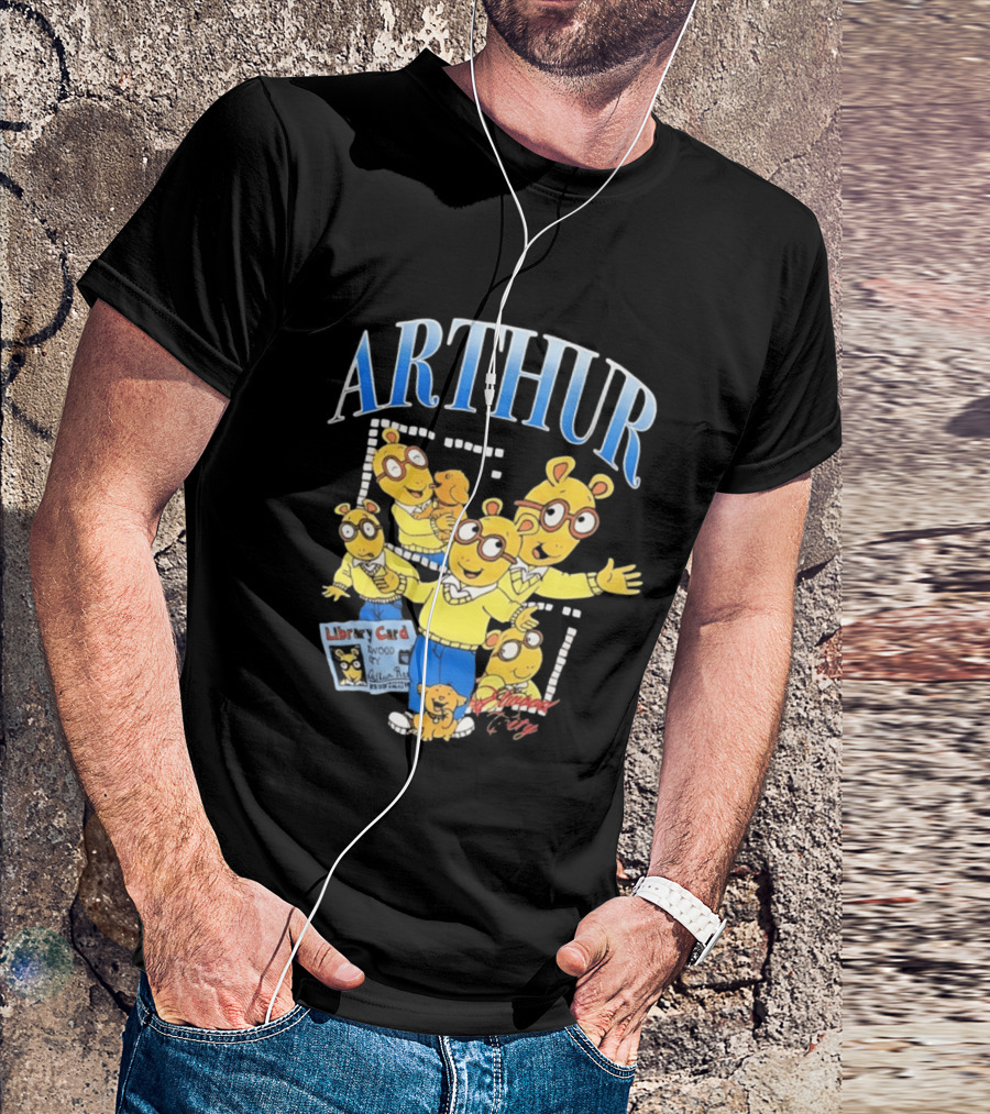 Arthur Read And Pal Library Card Elwood City PBS Kids T-Shirt