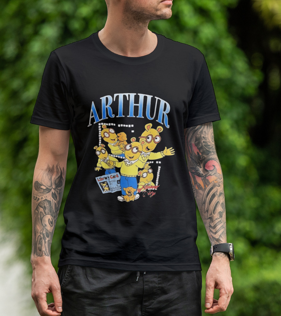 Arthur Read And Pal Library Card Elwood City PBS Kids T-Shirt