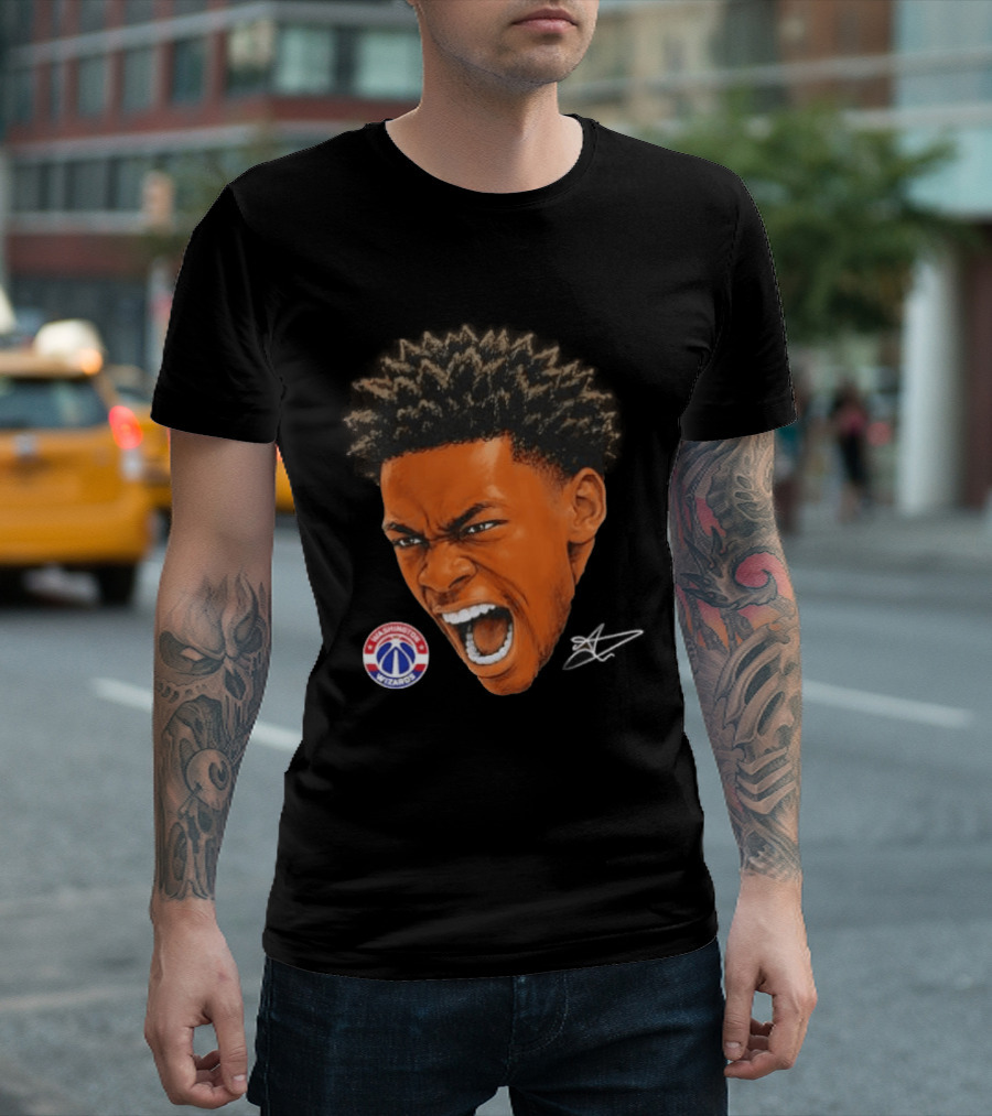 Bilal Coulibaly Washington Wizards NBA Big Face Player T-Shirt