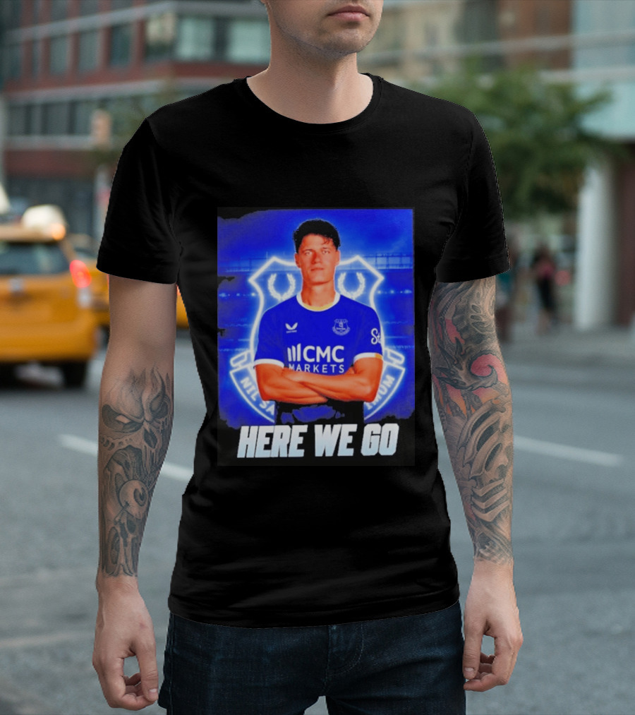 Christian Norgaard Everton Transfer Announcement Here We Go T-Shirt