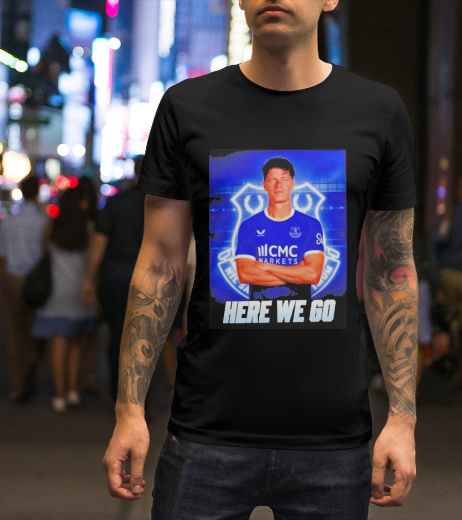 Christian Norgaard Everton Transfer Announcement Here We Go T-Shirt