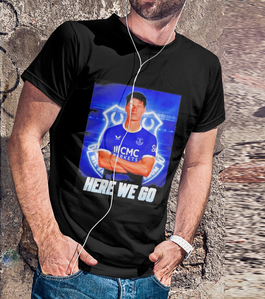 Christian Norgaard Everton Transfer Announcement Here We Go T-Shirt