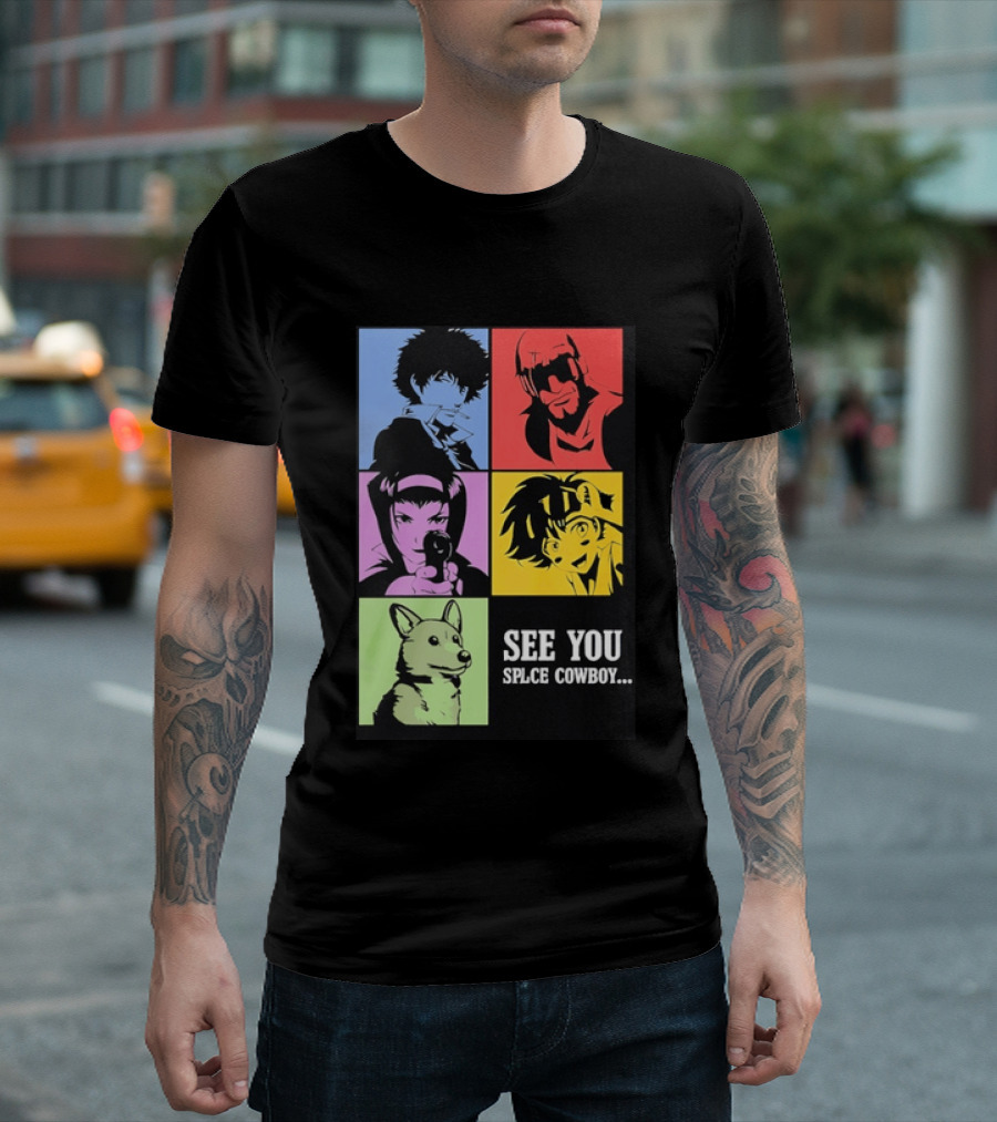 Cowboy Bebop See You Space Cowboy With Character Grid T-Shirt