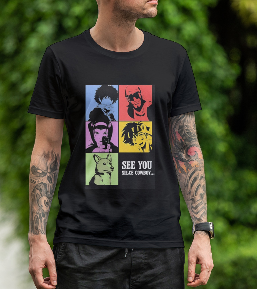 Cowboy Bebop See You Space Cowboy With Character Grid T-Shirt