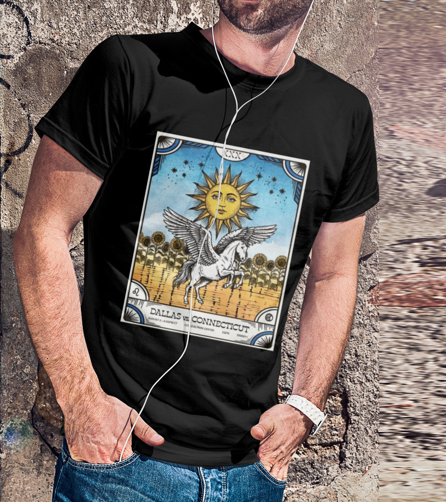 Dallas Vs Connecticut August 2 6pm CT College Park Center ESPN Disney Sunflower Pegasus Sun T-Shirt