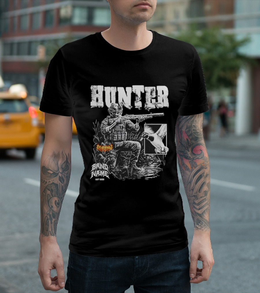 Skeleton Tactical Soldier Duck Hunting Hunter EST 2022 T-Shirt