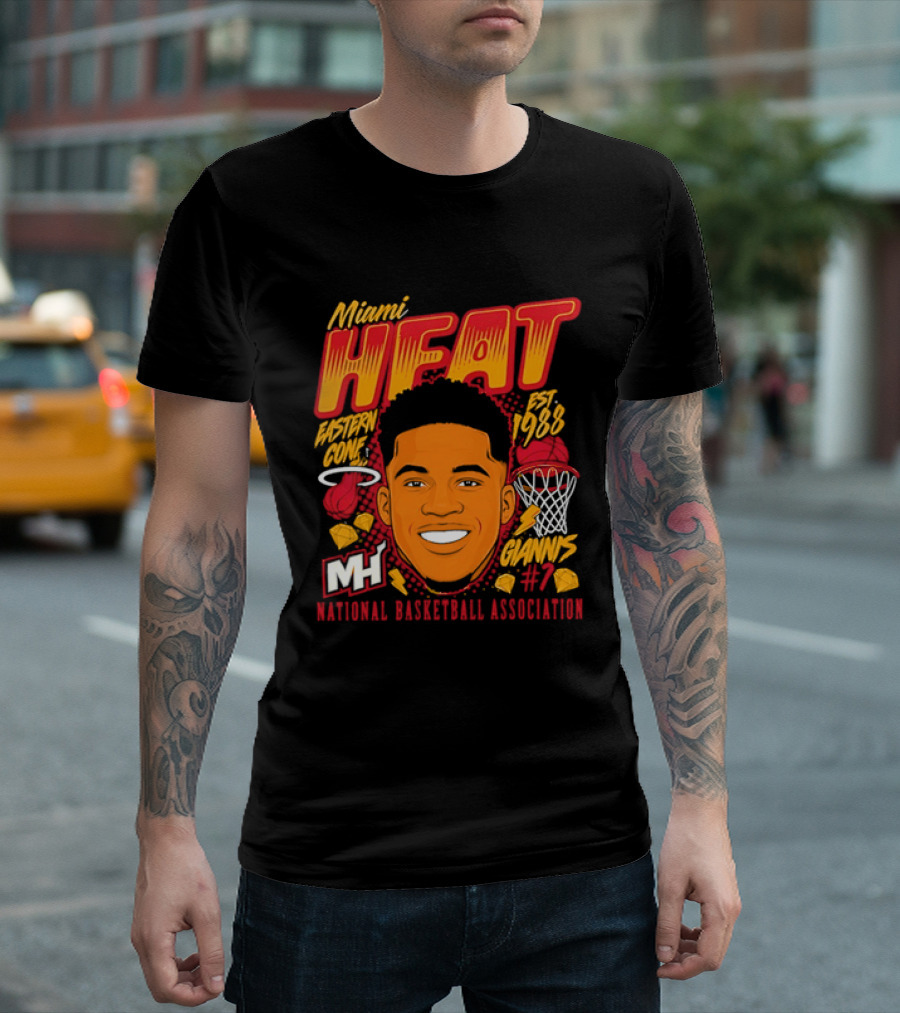 Miami Heat Giannis Antetokounmpo Est 1988 National Basketball Association T-Shirt
