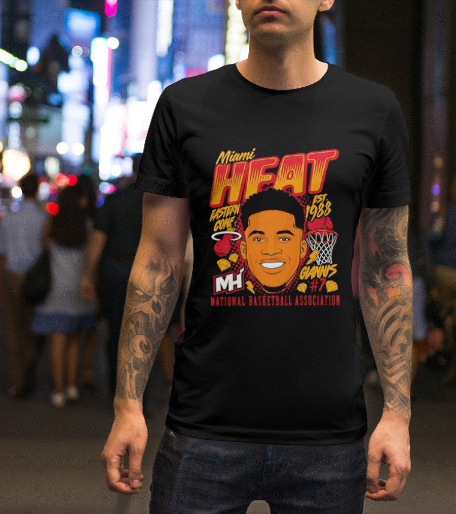 Miami Heat Giannis Antetokounmpo Est 1988 National Basketball Association T-Shirt