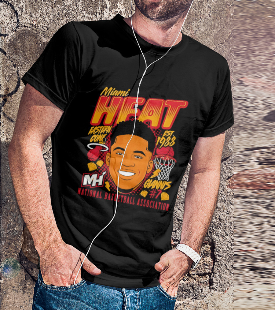 Miami Heat Giannis Antetokounmpo Est 1988 National Basketball Association T-Shirt