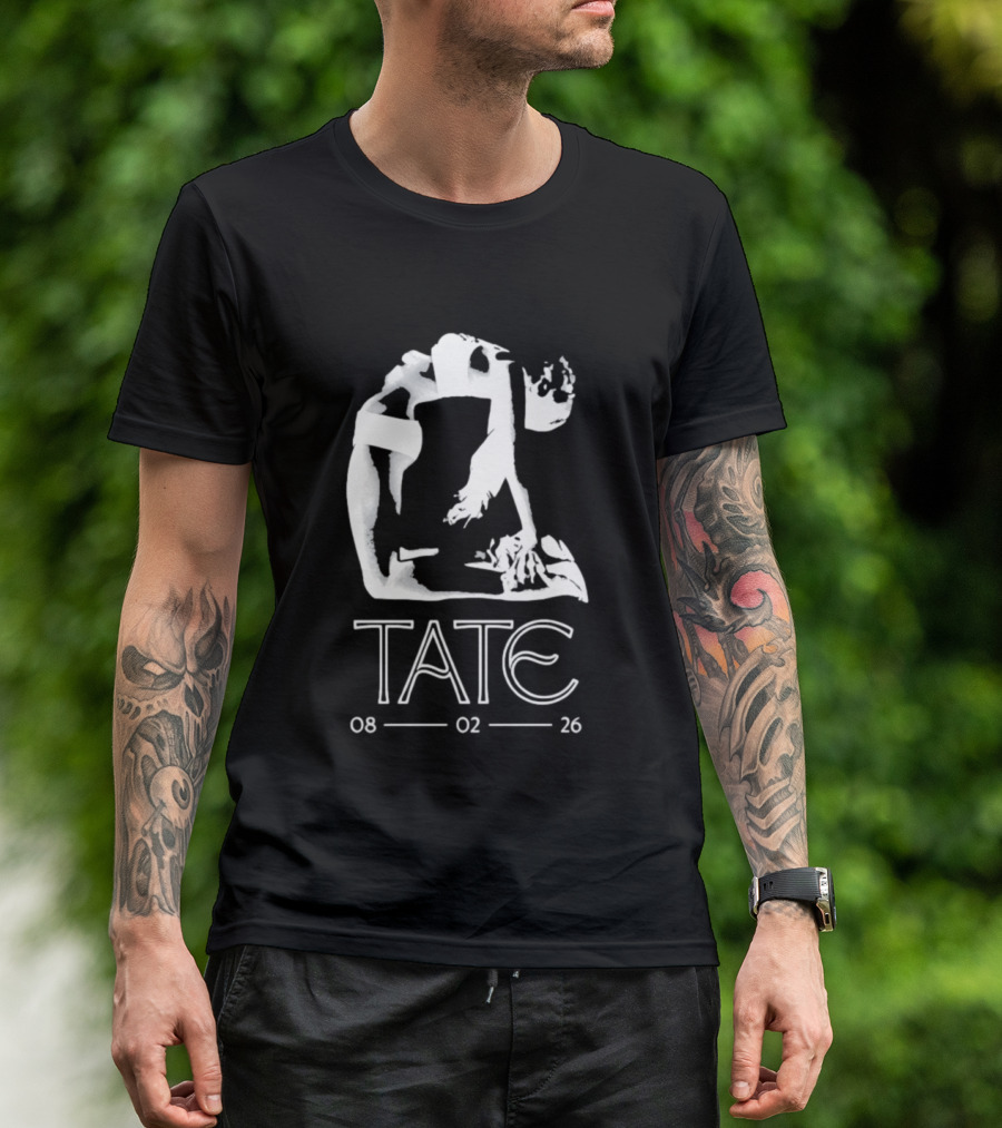 Tate 08 02 26 Minimalist Yoga Fitness Pose T-Shirt