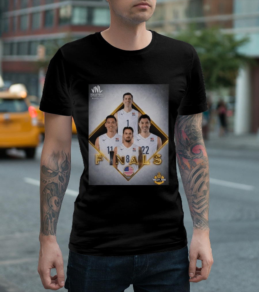 VNL Volleyball Nations League USA Finals 2026 Volley Pass T-Shirt