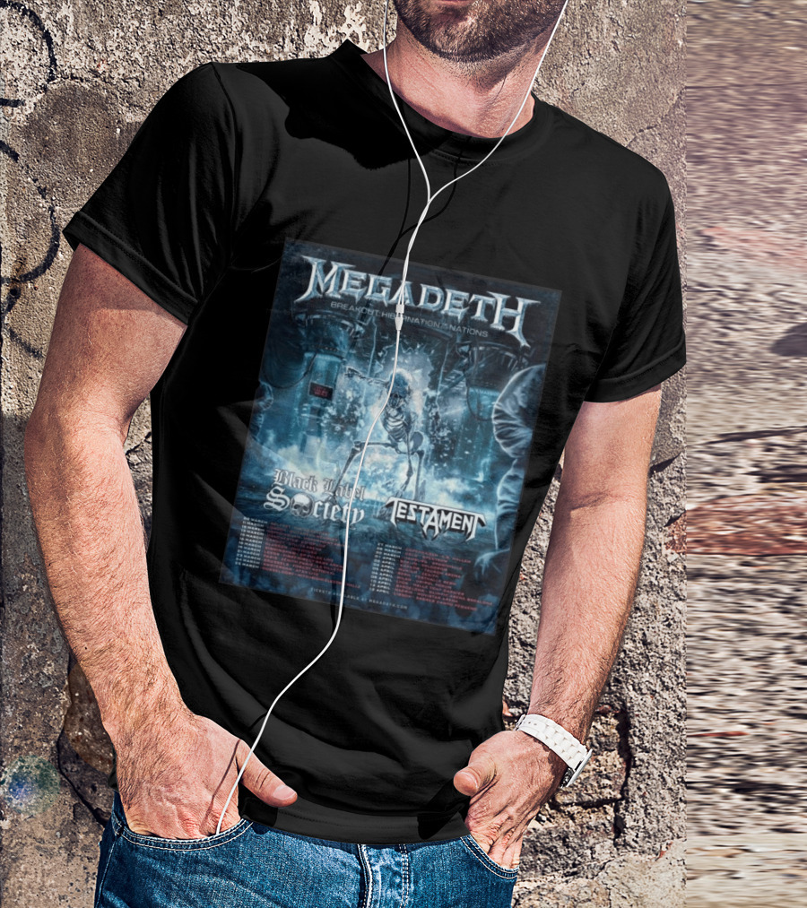 Megadeth Breakout Hibernation Nations Tour Black Label Society Testament T-Shirt