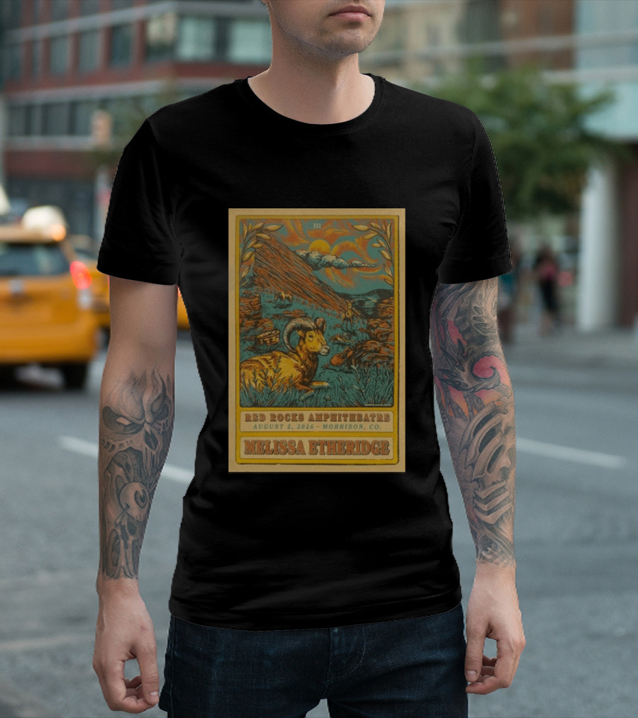 Melissa Etheridge Red Rocks Amphitheatre Morrison CO August 2 2026 T-Shirt