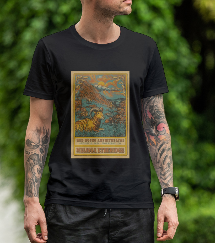 Melissa Etheridge Red Rocks Amphitheatre Morrison CO August 2 2026 T-Shirt