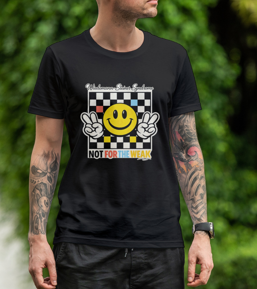 Wiedemann Steiner Syndrome Smiley Face Not For The Weak Checkerboard T-Shirt