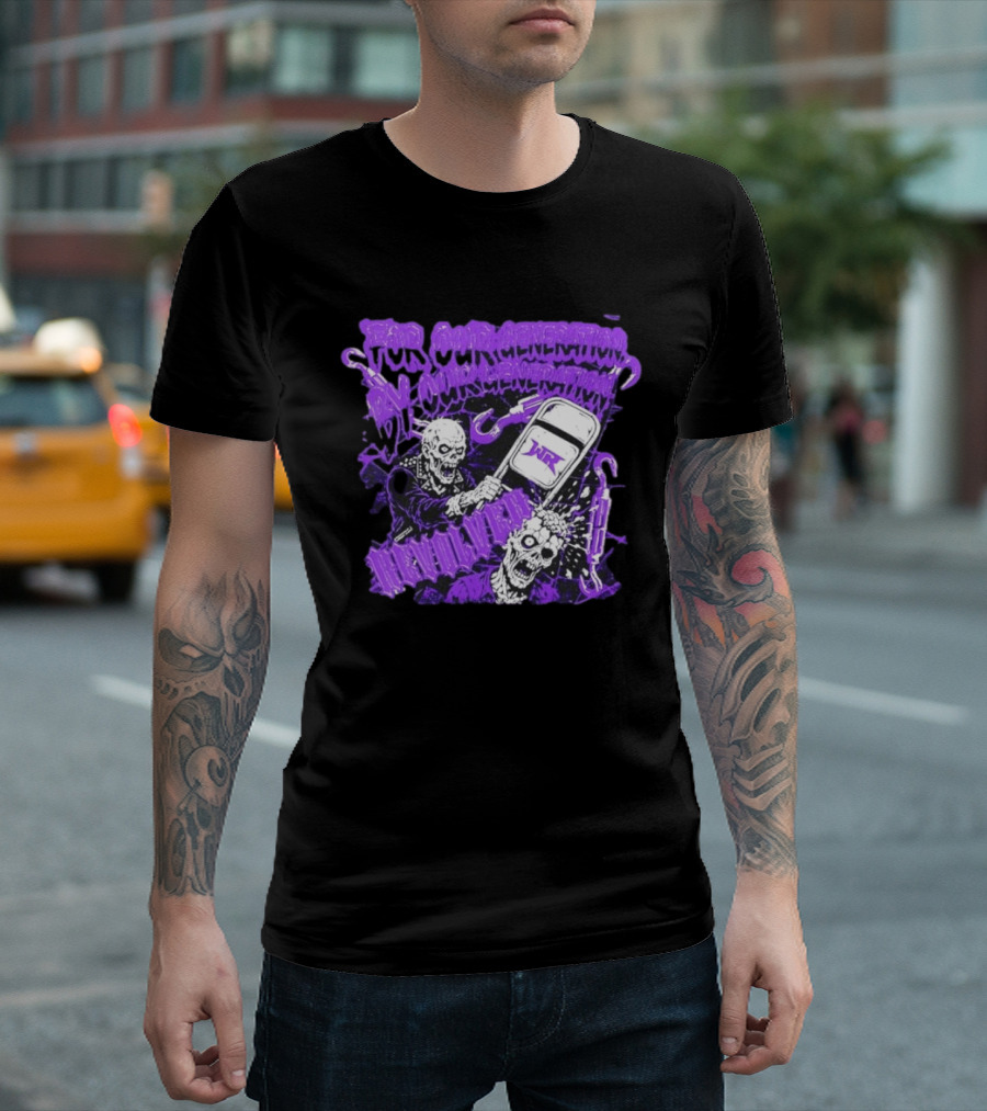 Wrestling Revolver For Our Generation Skeletons Purple T-Shirt