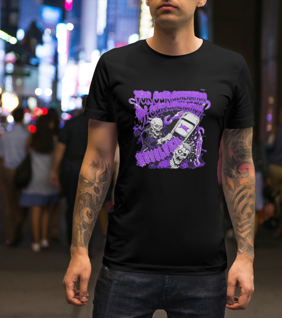 Wrestling Revolver For Our Generation Skeletons Purple T-Shirt