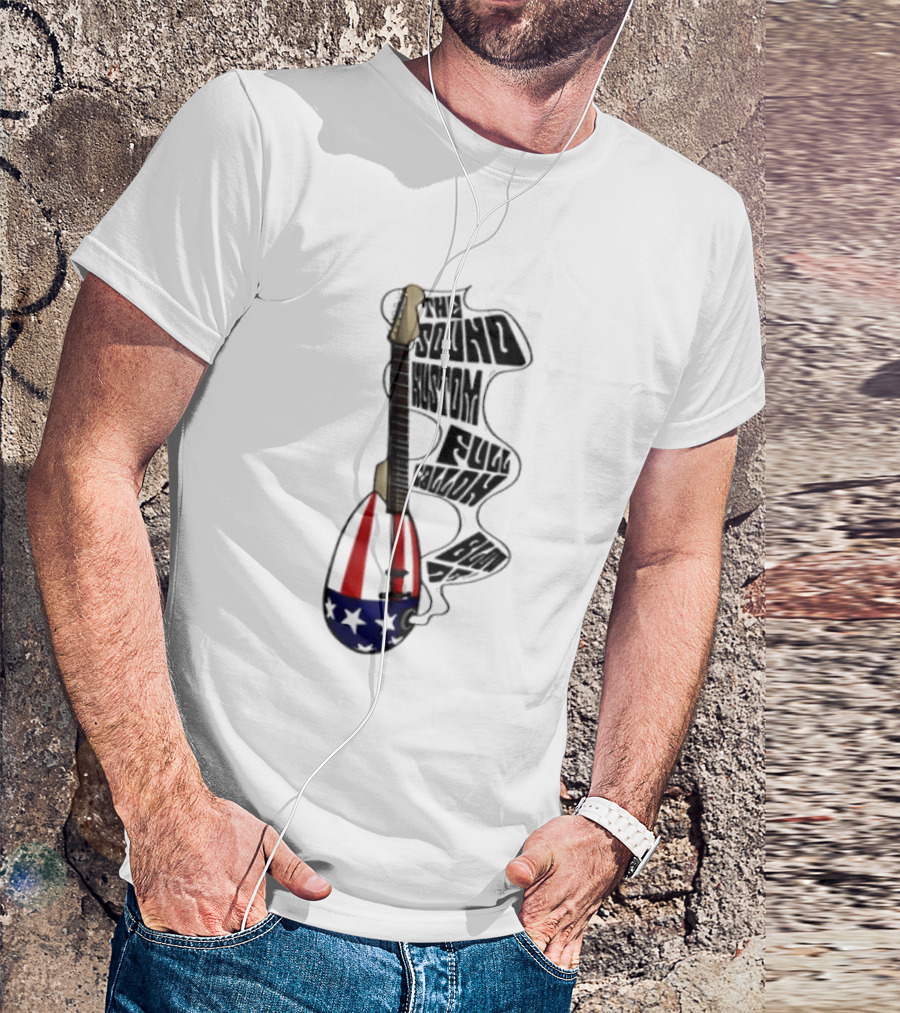 The Sound Kustom Full Gallon Blow Up Patriotic Guitar Americana T-Shirt