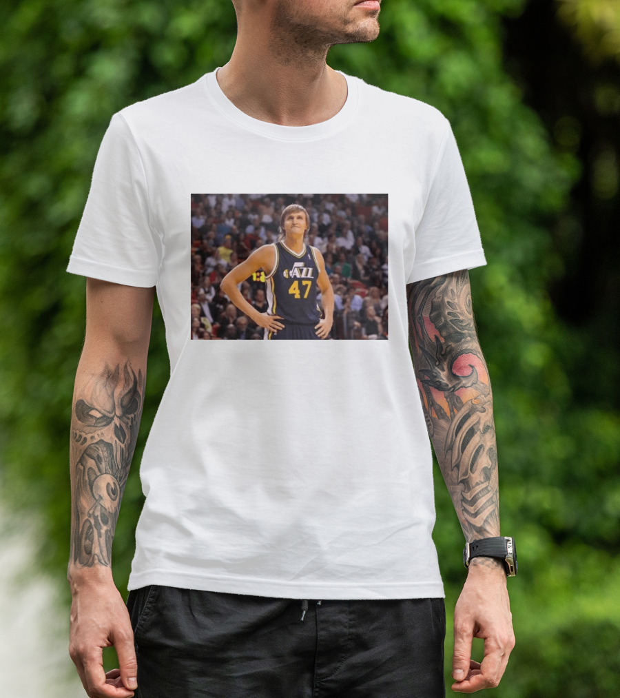 Andrei Kirilenko No. 47 AK 47 Utah Jazz Classic NBA Basketball T-Shirt