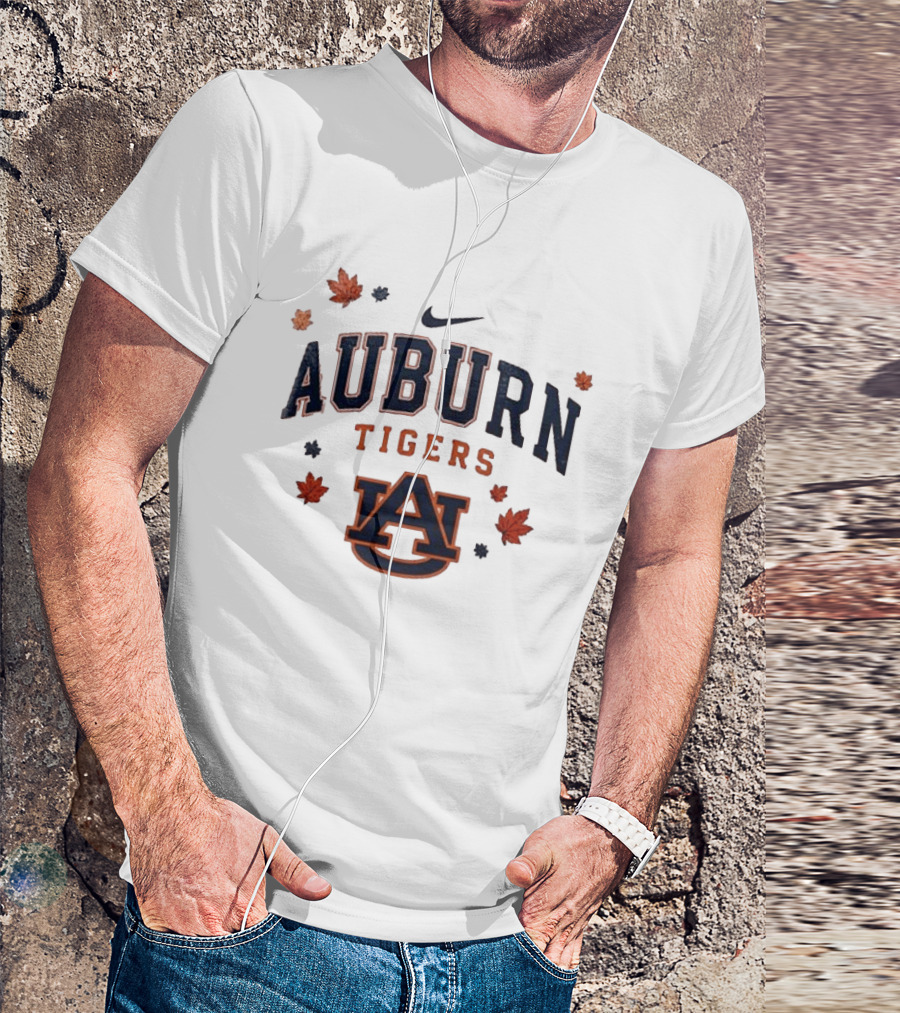 Auburn Tigers Nike Fall Leaves University Spirit T-Shirt