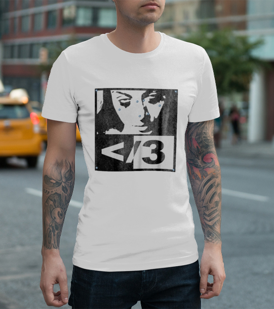 Destroy Lonely Store Piercing Face Black White <3 T-Shirt