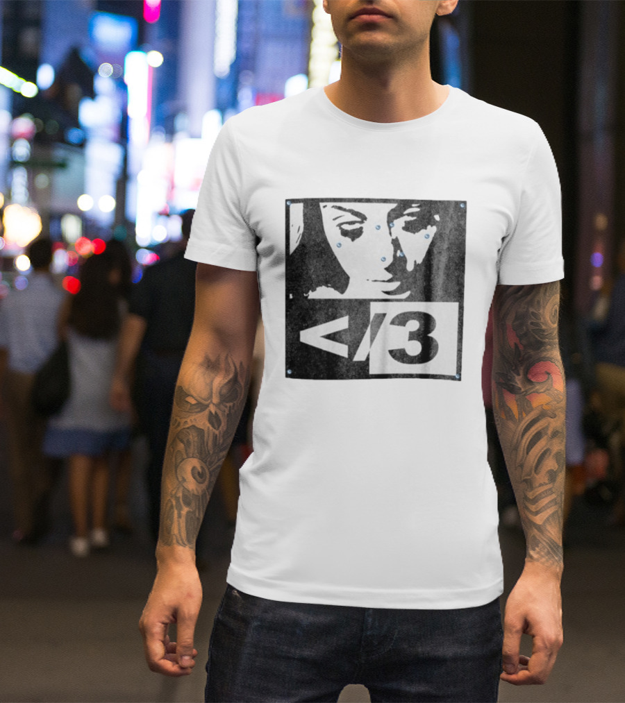 Destroy Lonely Store Piercing Face Black White <3 T-Shirt