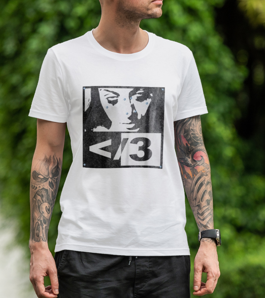 Destroy Lonely Store Piercing Face Black White <3 T-Shirt