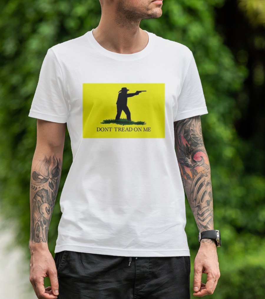 Jordan Salinas Don't Tread On Me Cowboy Silhouette Yellow T-Shirt