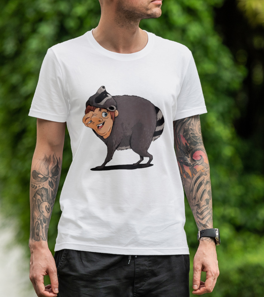 Raccoon Boy Animal Costume Quirky T-Shirt
