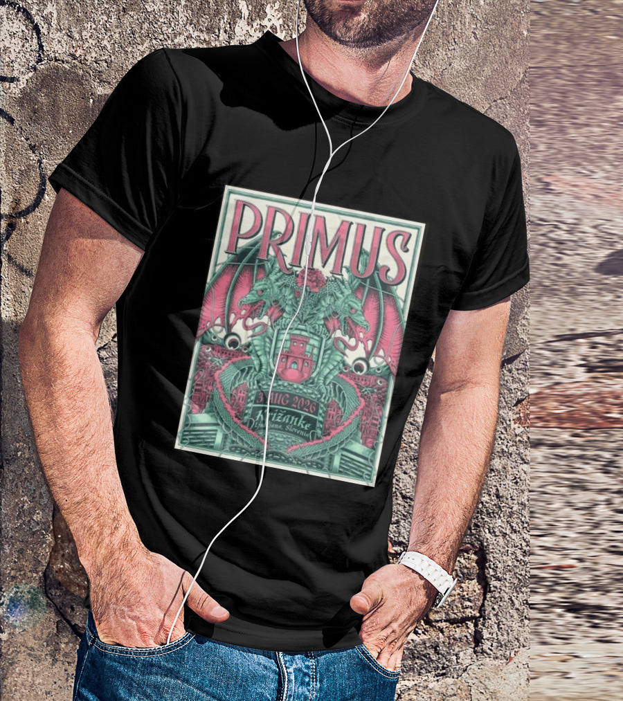 PRIMUS 3 Aug 2026 Križanke Ljubljana Slovenia Dragon T-Shirt