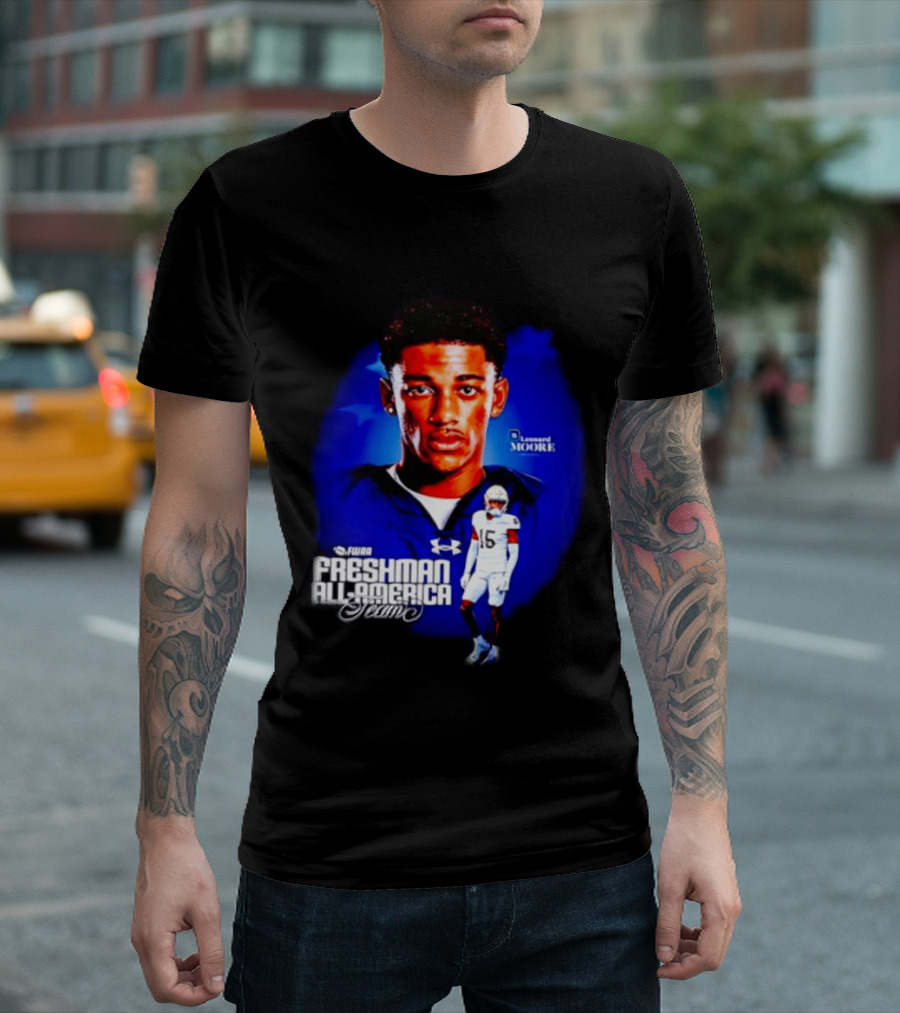 Leonard Moore Notre Dame Football FWAA Freshman All America Team Under Armour T-Shirt
