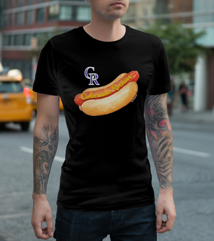 Colorado Rockies Hot Dog Tiny Turnip Women's T-Shirt