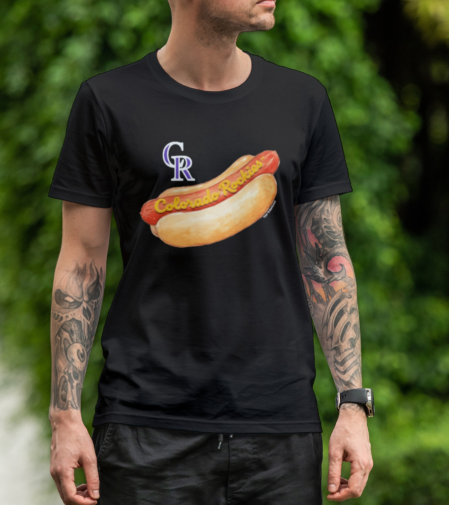 Colorado Rockies Hot Dog Tiny Turnip Women's T-Shirt