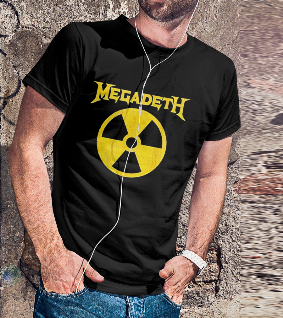 Megadeth Distressed Radioactive Symbol Heavy Metal T-Shirt