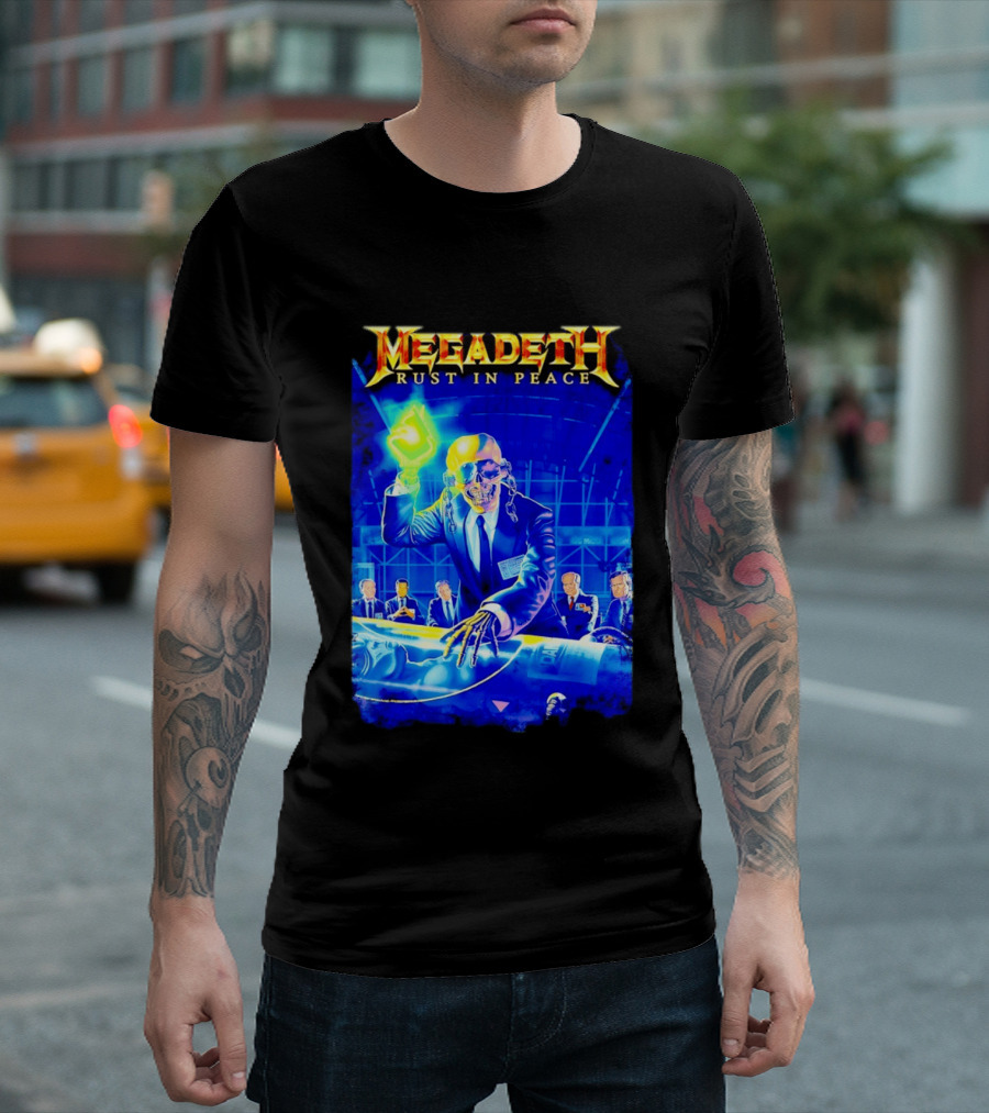 Megadeth Rust In Peace Vic Rattlehead Thrash Metal Classic Album T-Shirt