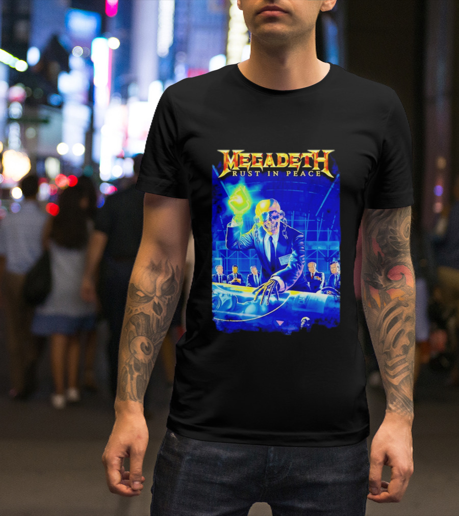 Megadeth Rust In Peace Vic Rattlehead Thrash Metal Classic Album T-Shirt