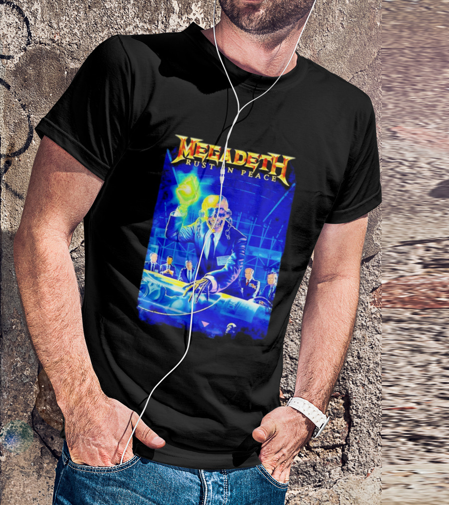 Megadeth Rust In Peace Vic Rattlehead Thrash Metal Classic Album T-Shirt