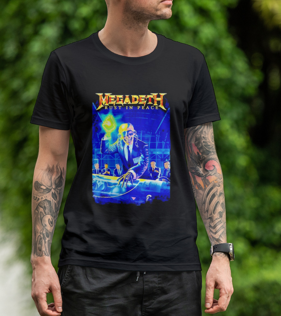 Megadeth Rust In Peace Vic Rattlehead Thrash Metal Classic Album T-Shirt