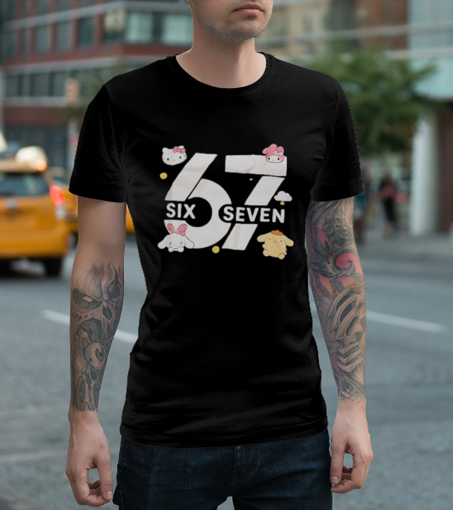 Hello Kitty Friends Sanrio Six Seven Characters T-Shirt