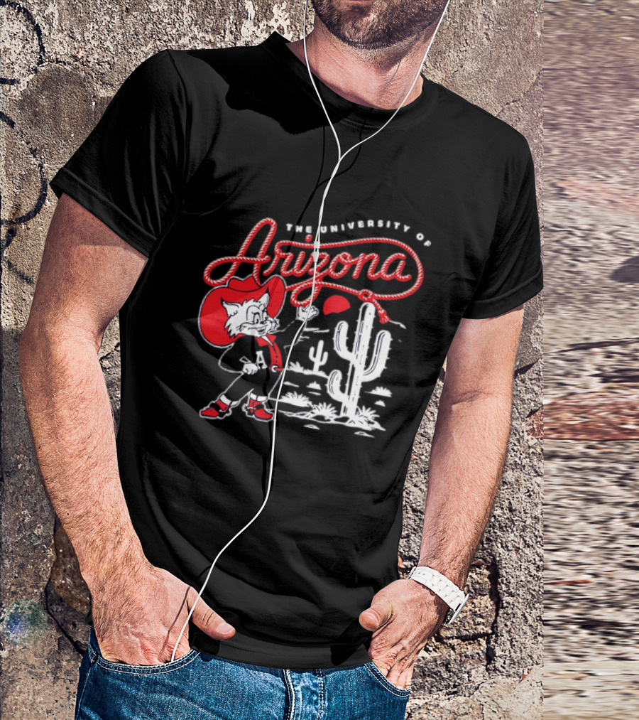 The University Of Arizona Wildcats Cowboy Cactus Scene T-Shirt