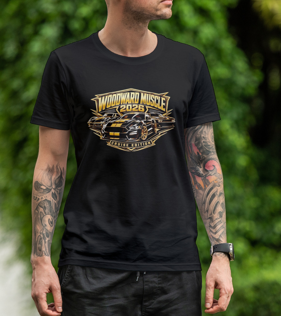 Woodward Muscle 2026 Cruise Edition Classic Car Collection T-Shirt
