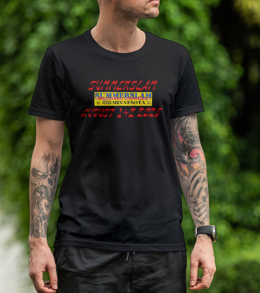 WWE SummerSlam Cattle Stakes Minnesota August 1 2 2026 T-Shirt