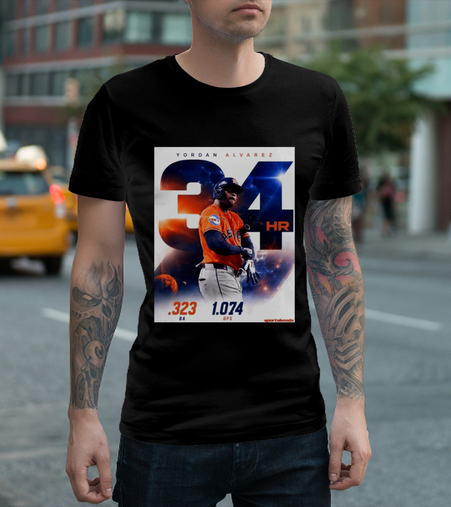 Yordan Alvarez 34 HR .323 BA 1.074 OPS Astros T-Shirt