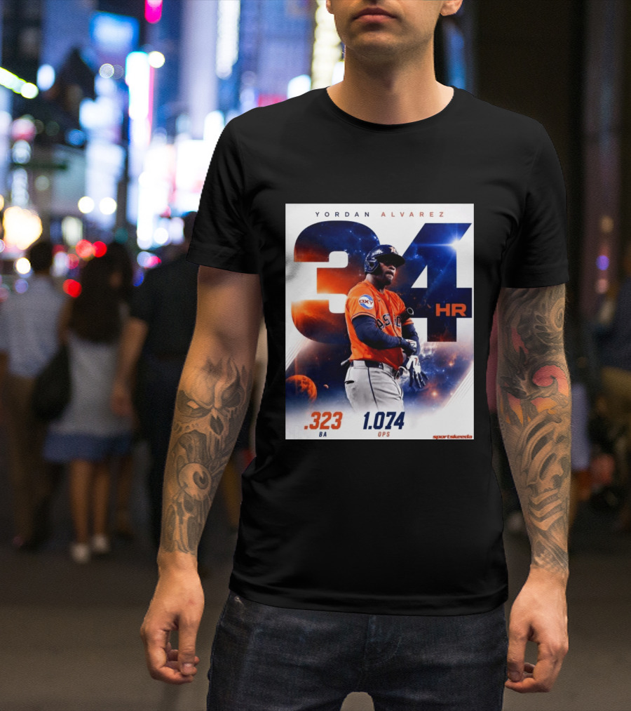 Yordan Alvarez 34 HR .323 BA 1.074 OPS Astros T-Shirt