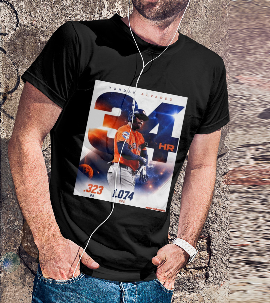 Yordan Alvarez 34 HR .323 BA 1.074 OPS Astros T-Shirt