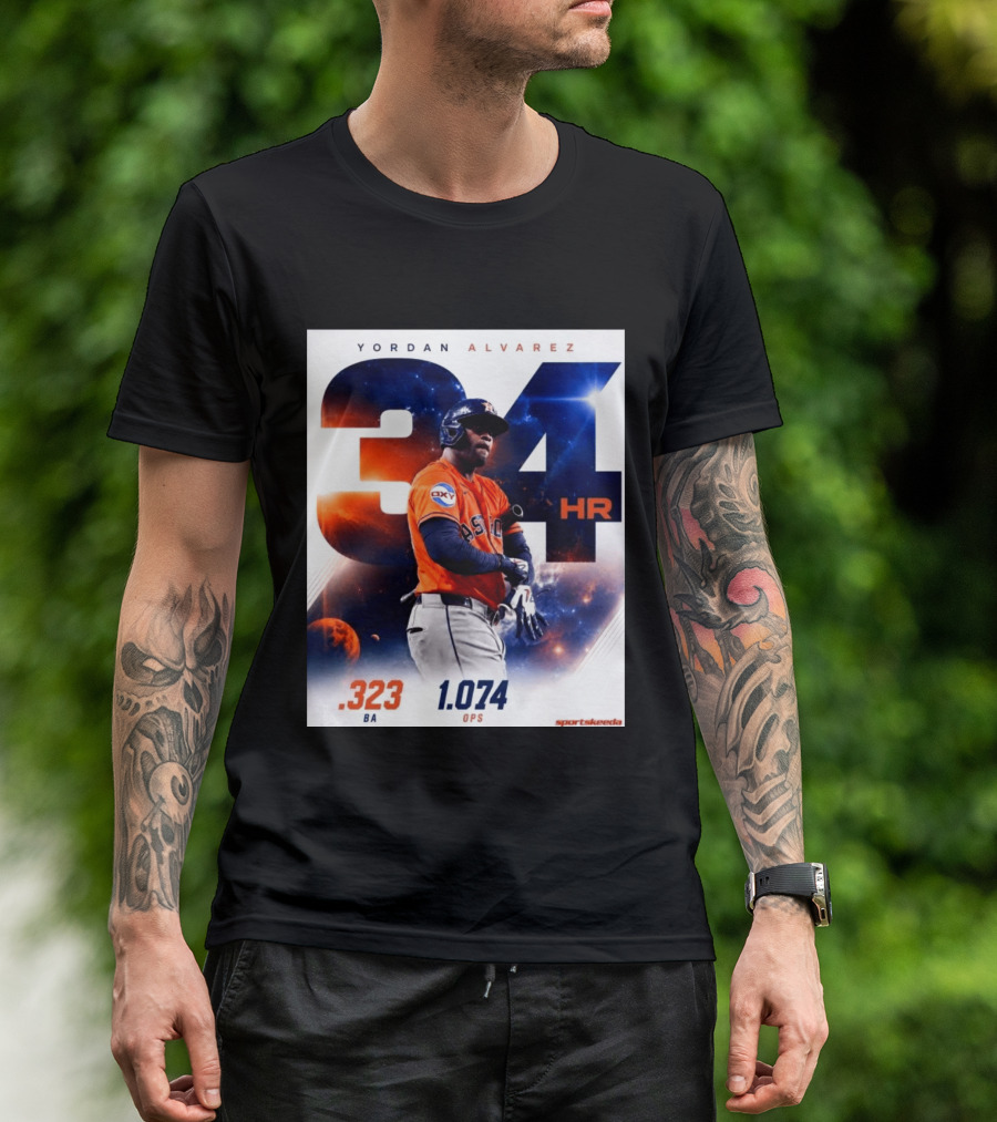 Yordan Alvarez 34 HR .323 BA 1.074 OPS Astros T-Shirt