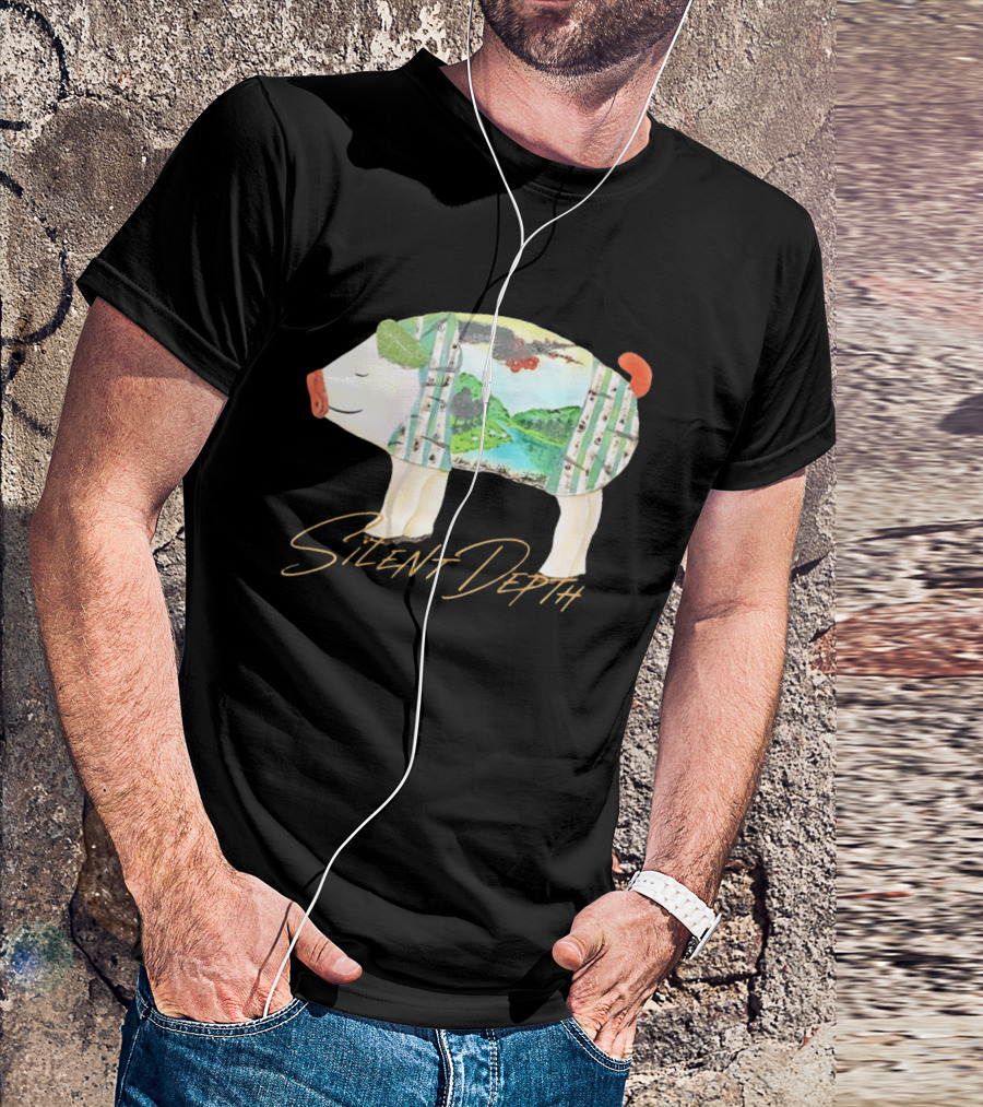 Silent Depth Pig Landscape Nature T-Shirt