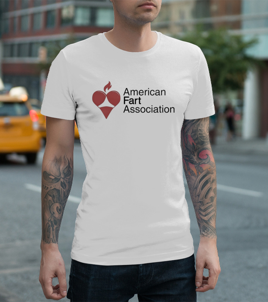 American Fart Association Heart Flame T-Shirt